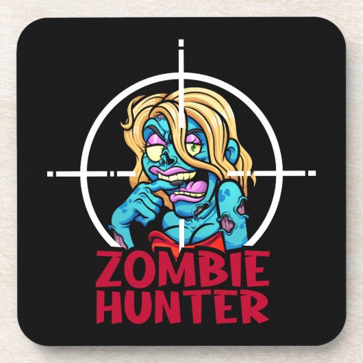 "Zombie Hunter" Getränkeuntersetzer (Vorderseite)