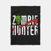 Zombie Hunter _ Halloween Apparel Funny Halloween Fleecedecke (Vorderseite)