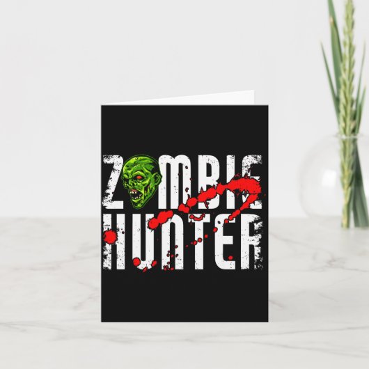 Zombie Hunter _ Halloween Apparel Funny Halloween Karte (Vorderseite)
