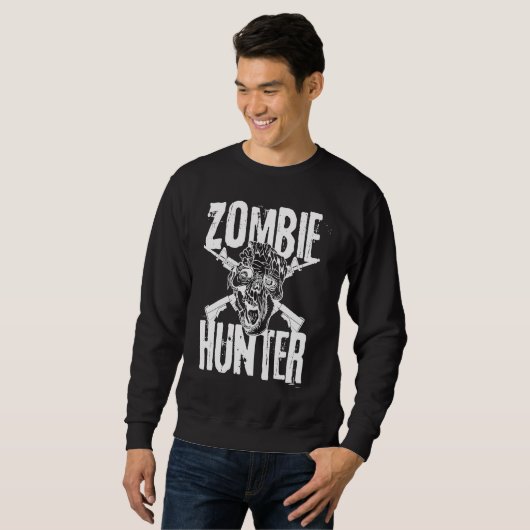Zombie Hunter Halloween Costume Idea Sweatshirt (Vorne ganz)