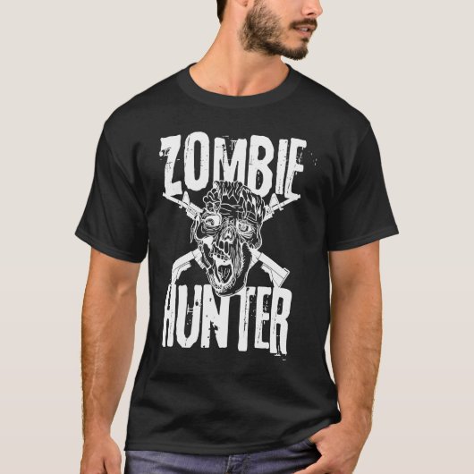 Zombie Hunter Halloween Costume Idea T-Shirt (Vorderseite)