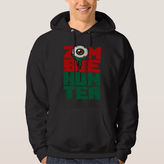 Zombie Hunter Halloween  Cute with an Eye Hunting Hoodie (Vorderseite)