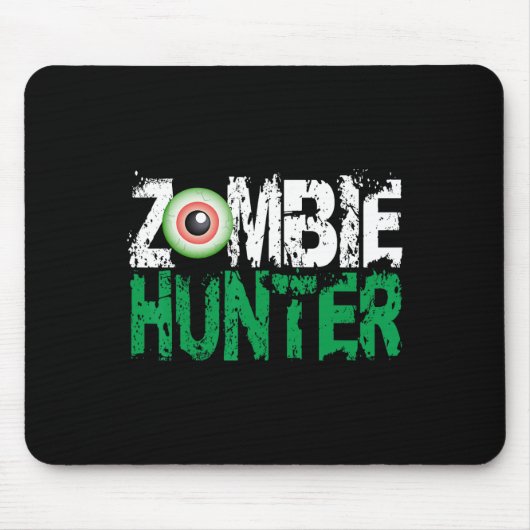 Zombie Hunter Halloween-Shirt Niedlich mit einem A Mousepad (Vorne)