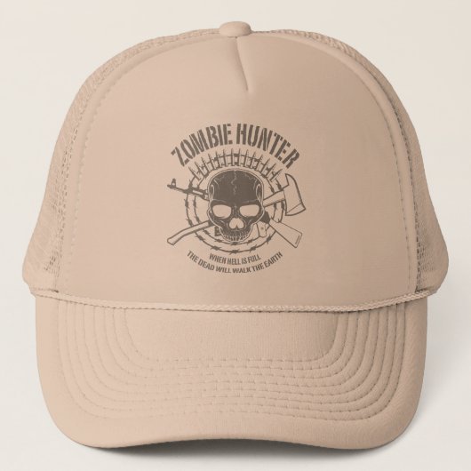 Zombie Hunter Hat Truckerkappe (Vorderseite)