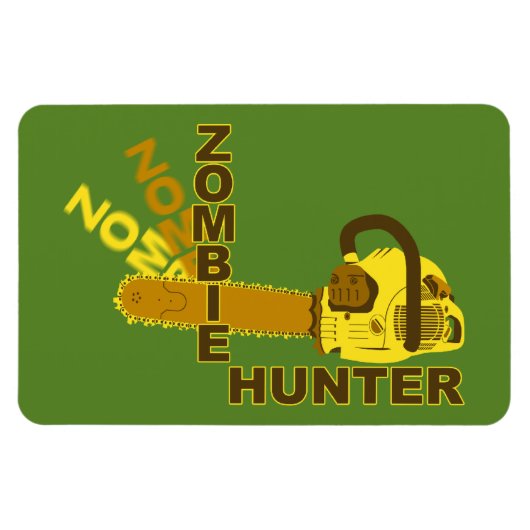 Zombie Hunter Magnet (grüner Hintergrund) (Horizontal)