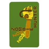 Zombie Hunter Magnet (grüner Hintergrund) (Vertikal)