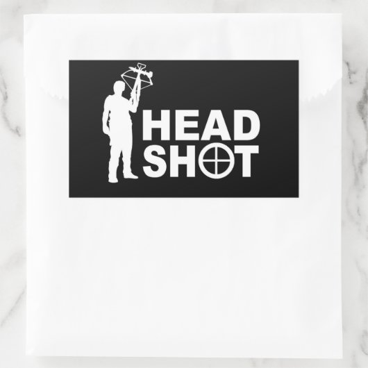 Zombie Hunter mit Crossbow Rechteckiger Aufkleber (Tasche)