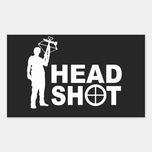 Zombie Hunter mit Crossbow Rechteckiger Aufkleber (Vorderseite)