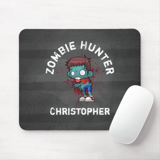Zombie Hunter mit Spritzer Creepy Cool Mousepad (Mit Mouse)