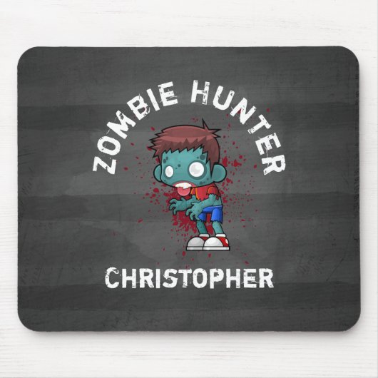 Zombie Hunter mit Spritzer Creepy Cool Mousepad (Vorne)