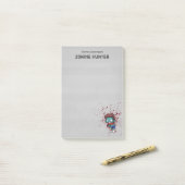 Zombie Hunter mit Spritzer Creepy Cool Post-it Klebezettel (Auf Schreibtisch)