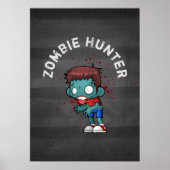 Zombie Hunter mit Spritzer Creepy Cool Poster (Vorne)