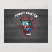 Zombie Hunter mit Spritzer Creepy Cool Postkarte (Vorderseite)