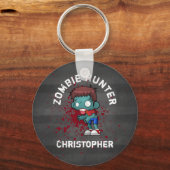 Zombie Hunter mit Spritzer Creepy Cool Schlüsselanhänger (Vorderseite)