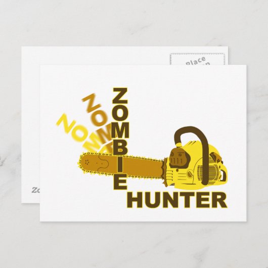 Zombie Hunter Postcard Postkarte (Vorne/Hinten)