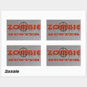 Zombie Hunter Rechteckiger Aufkleber (Blatt)