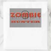 Zombie Hunter Rechteckiger Aufkleber (Tasche)