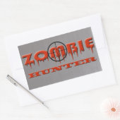 Zombie Hunter Rechteckiger Aufkleber (Umschlag)