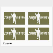ZOMBIE HUNTER RECHTECKIGER AUFKLEBER (Blatt)
