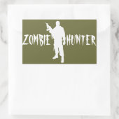 ZOMBIE HUNTER RECHTECKIGER AUFKLEBER (Tasche)