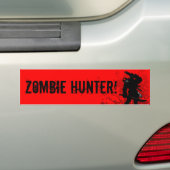 ZOMBIE HUNTER! - Roter Autoaufkleber (Auf Auto)