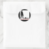Zombie-Hunter Runder Aufkleber (Tasche)