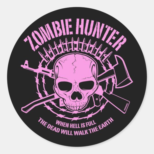 Zombie Hunter Sticker (Vorderseite)