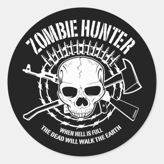 Zombie Hunter Sticker (Vorderseite)