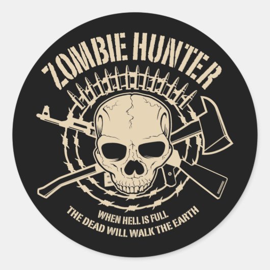 Zombie Hunter Sticker (Vorderseite)