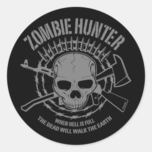 Zombie Hunter Sticker (Vorderseite)