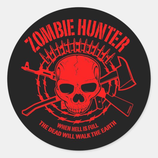 Zombie Hunter Sticker (Vorderseite)