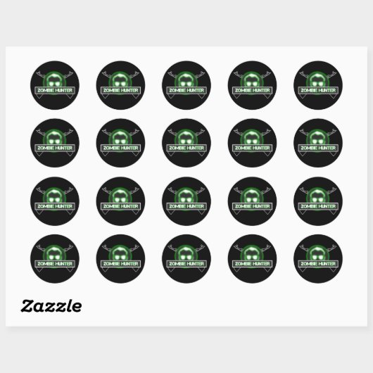 Zombie Hunter Stickers (Blatt)