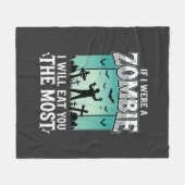 Zombie ich werde dich essen Halloween-Design_1 Fleecedecke (Vorderseite (Horizontal))