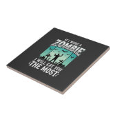 Zombie ich werde dich essen Halloween-Design_1 Fliese (Seite)