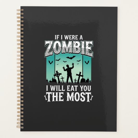 Zombie ich werde dich essen Halloween-Design_1 Planer (Vorderseite)