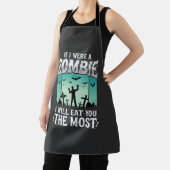 Zombie ich werde dich essen Halloween-Design_1 Schürze (InSitu)