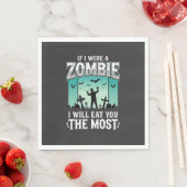 Zombie ich werde dich essen Halloween-Design_1 Serviette (Beispiel)