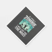 Zombie ich werde dich essen Halloween-Design_1 Serviette (Ecke)