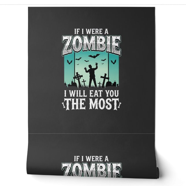 Zombie ich werde dich essen Halloween-Design_1 Tapete (Abrollen)