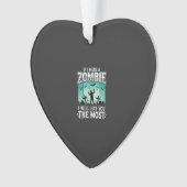 Zombie ich werde dich Halloween-Design_1 essen Ornament (Vorderseite)