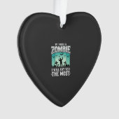 Zombie ich werde dich Halloween-Design_1 essen Ornament (Vorderseite)