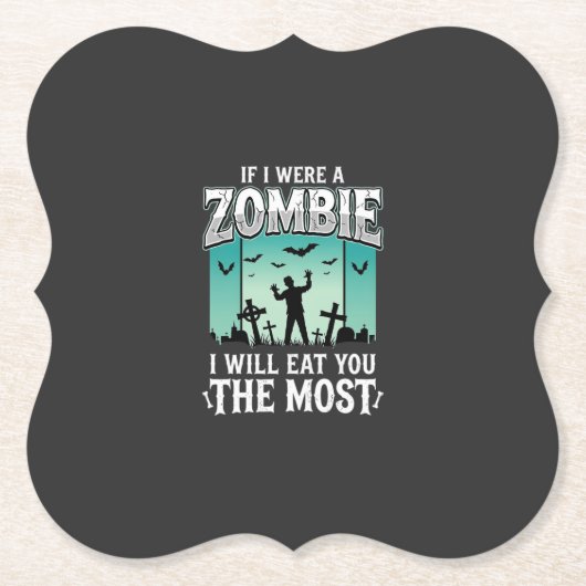 Zombie ich werde dich Halloween-Design_1 essen Untersetzer (Vorderseite)