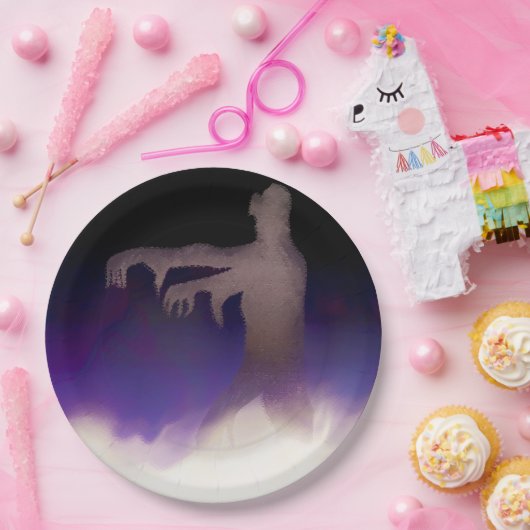 Zombie im Nebel Pappteller (Party)