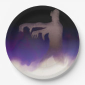 Zombie im Nebel Pappteller (Vorderseite)