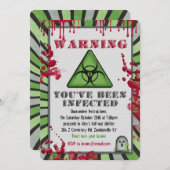 Zombie-Infektion Party Einladung (Vorne/Hinten)