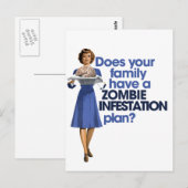 Zombie-Infektionsplan Postkarte (Vorne/Hinten)