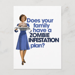 Zombie-Infektionsplan Postkarte