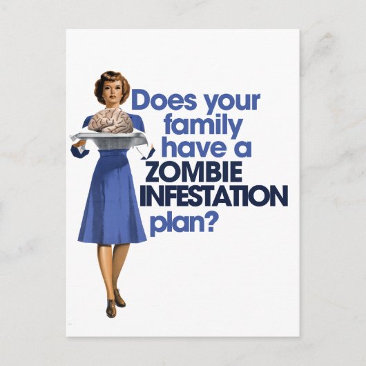 Zombie-Infektionsplan Postkarte (Vorderseite)