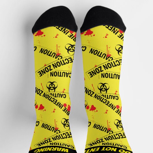 Zombie-Infektionszone Behalten gelb Socken (Oben)