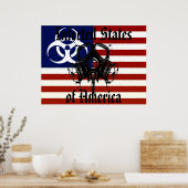 Zombie-Infizierte Staaten des America Poster (Küche)